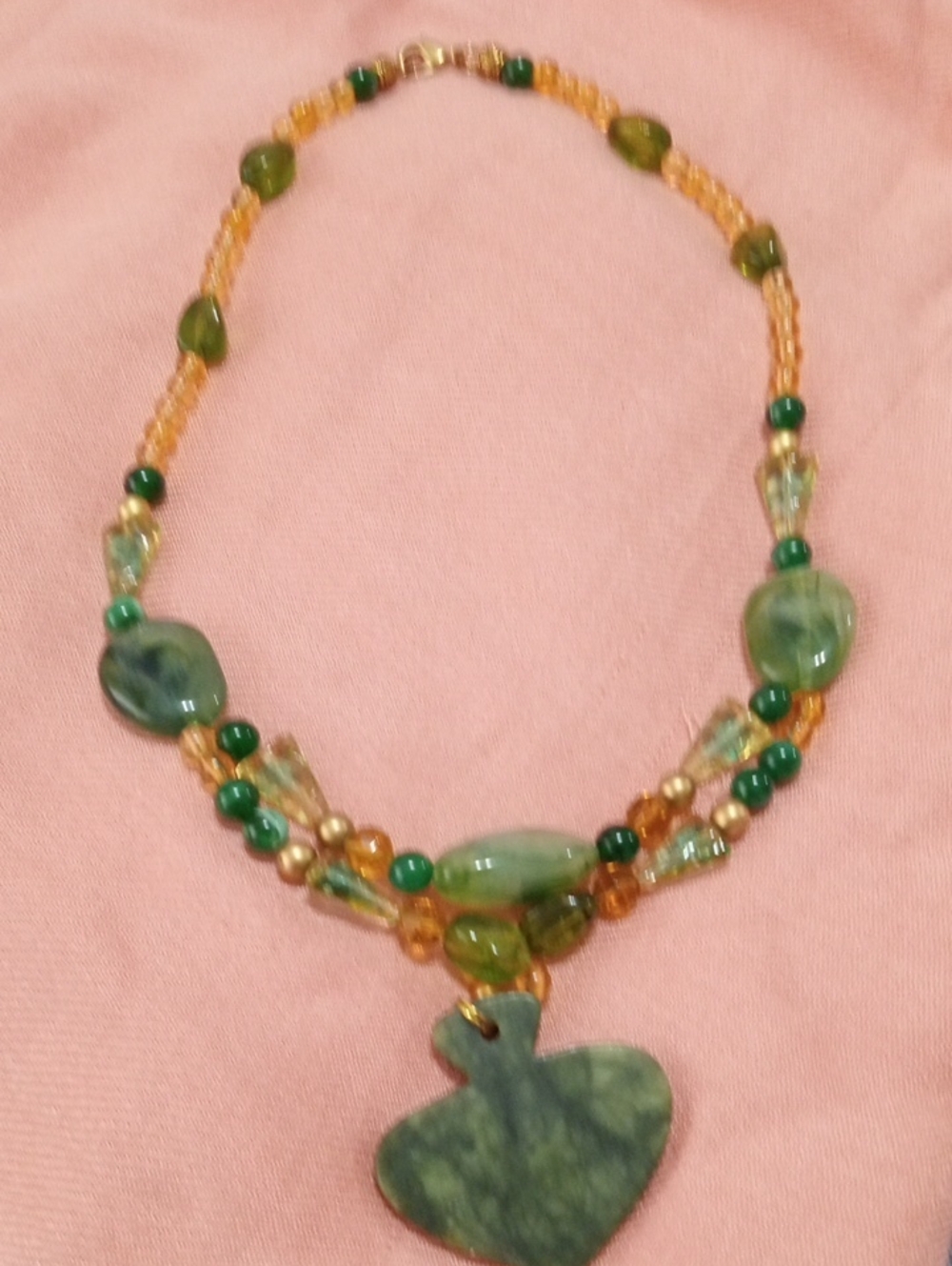 Green And Yellow Gems Necklace